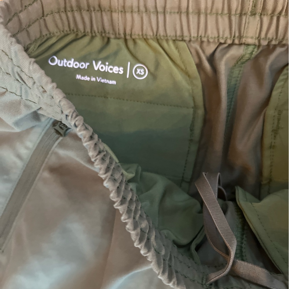 Outdoor Voices Olive Wide Leg Stretch Waist Pull On Jogger Outerwear Pants - Picture 9 of 13
